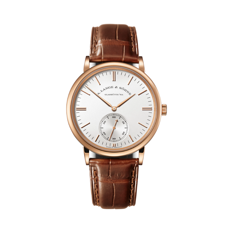 SAXONIA AUTOMATIC 380.033 38 MM 18K ROSE GOLD WITH ARGENTE DIAL