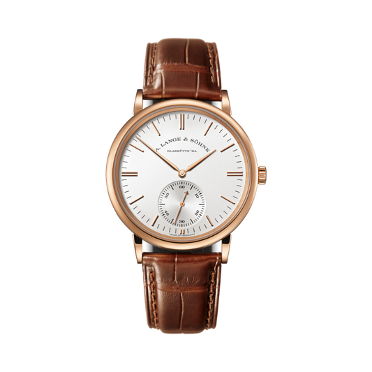 SAXONIA AUTOMATIC 380.033 38 MM 18K ROSE GOLD WITH ARGENTE DIAL