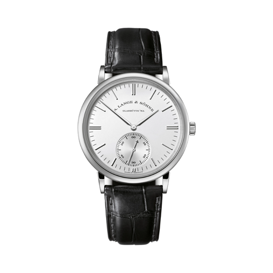 SAXONIA AUTOMATIC 380.027 38 MM 18K WHITE GOLD WITH ARGENTE DIAL