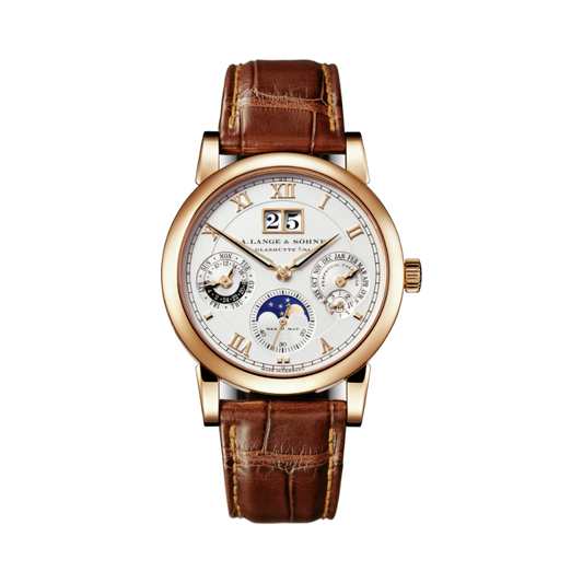 LANGEMATIK PERPETUAL 310.032 E 38 MM 18K ROSE GOLD WITH ARGENTE DIAL