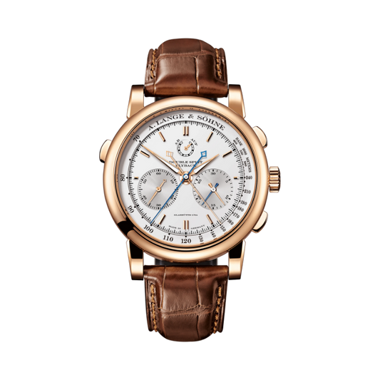 DOUBLE SPLIT 404.032 43 MM 18K ROSE GOLD WITH ARGENTE DIAL