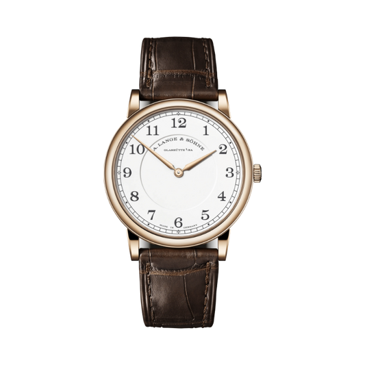 1815 THIN “Homage to F. A. Lange” 239.050 38 MM 18K HONEYGOLD WITH WHITE DIAL