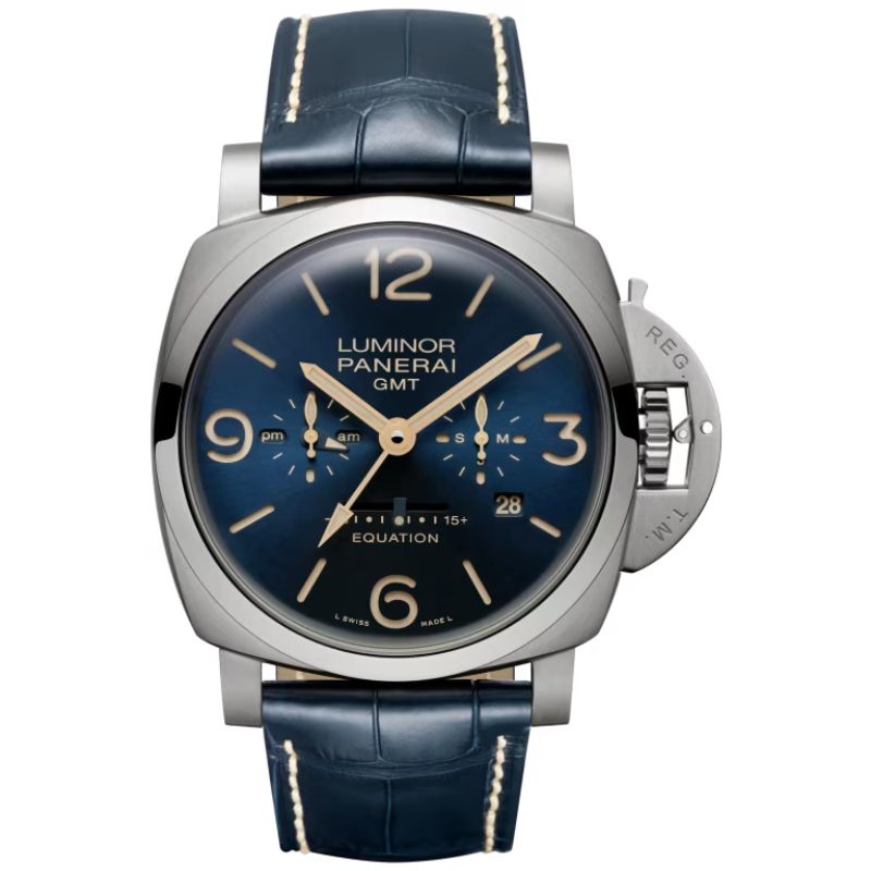 LUMINOR EQUATION OF TIME PAM00670 47 MM TITANIUM WITH BLUE DIAL