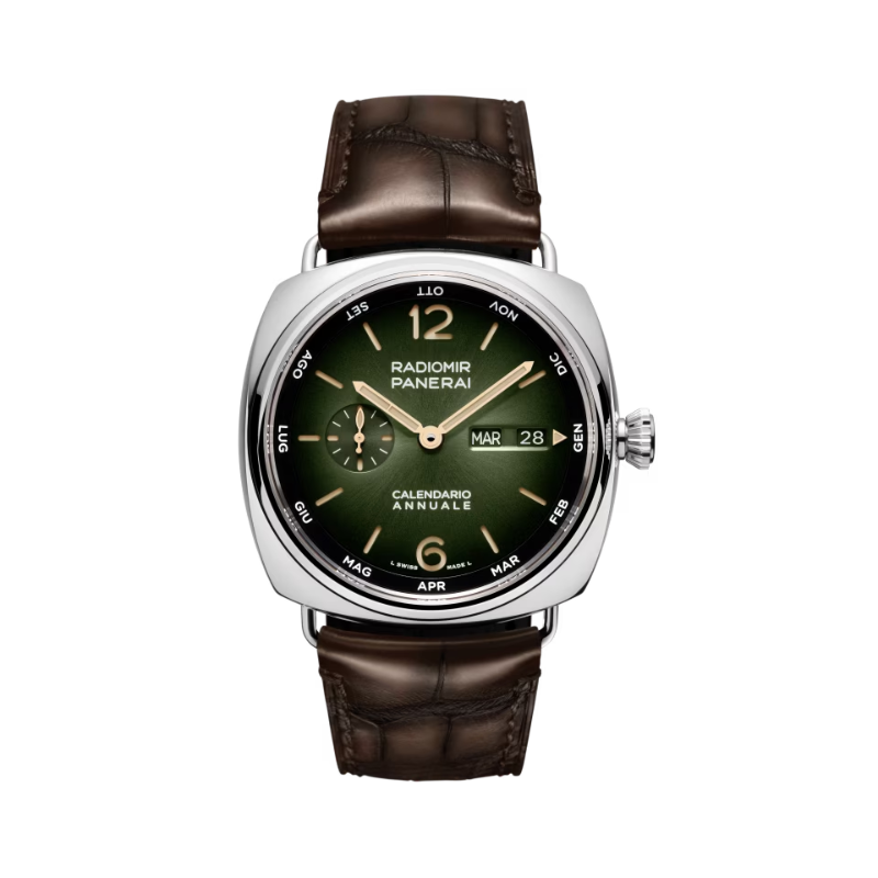 RADIOMIR ANNUAL CALENDAR PAM01364 45 MM PLATINUMTECH™ WITH BRUSHED GREEN DIAL