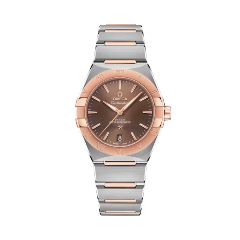 CONSTELLATION 36 MM STAINLESS STEEL - SEDNA™ GOLD WITH BROWN DIAL