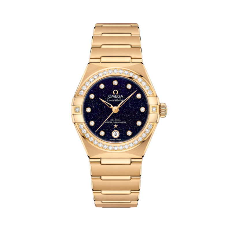 CONSTELLATION 29 MM YELLOW GOLD WITH BLUE DIAL