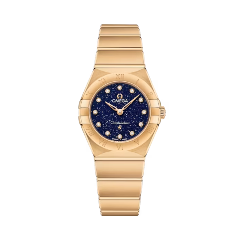 CONSTELLATION 25 MM YELLOW GOLD WITH BLUE DIAL
