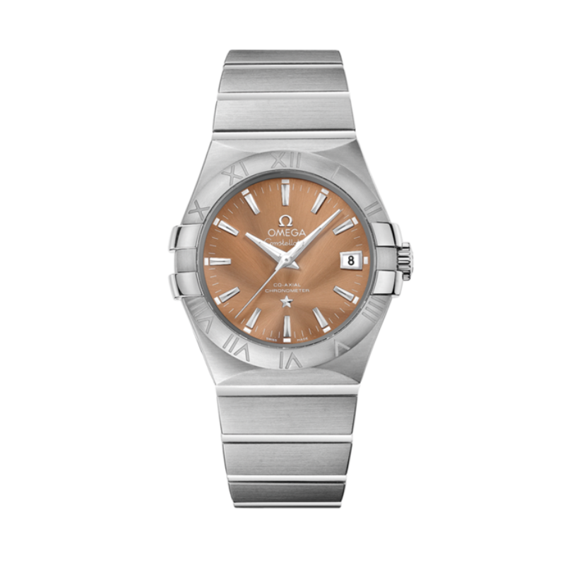 CONSTELLATION 35 MM STAINLESS STEEL WITH BROWN DIAL