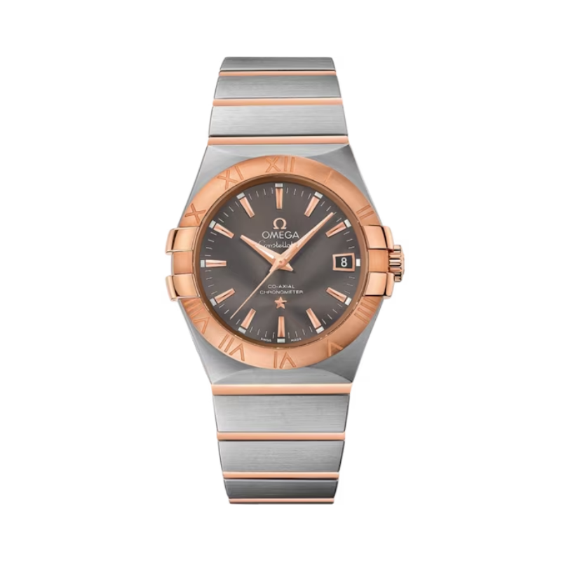 CONSTELLATION 35 MM STAINLESS STEEL - RED GOLD WITH GREY DIAL
