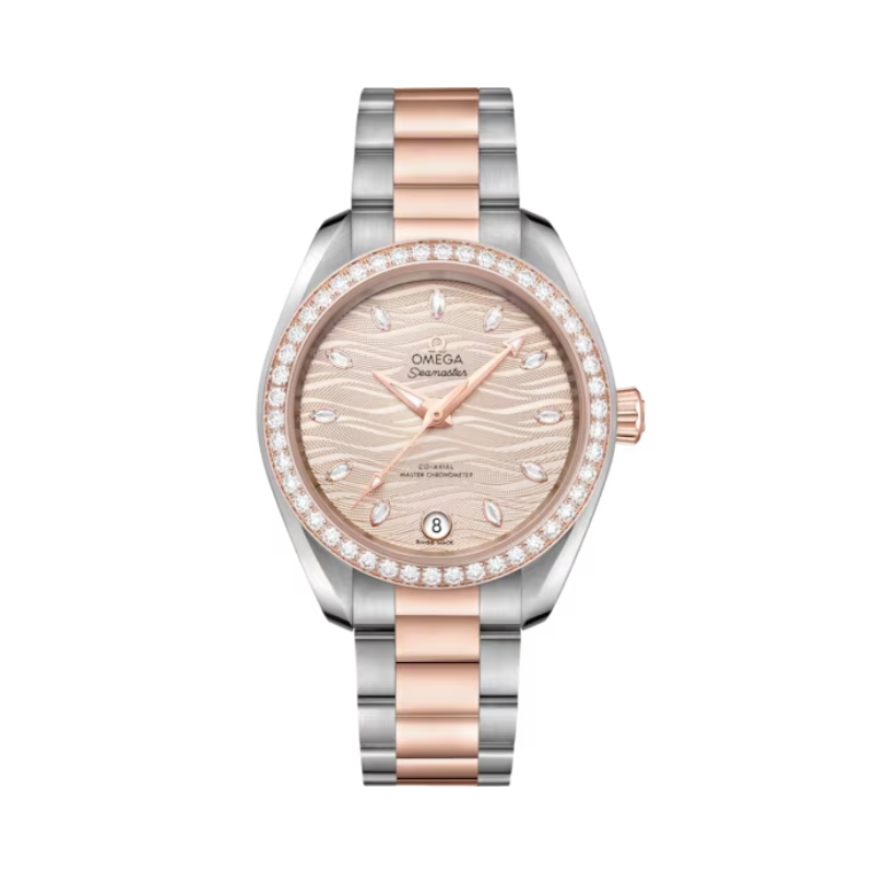 SEAMASTER AQUA TERRA 150M 34 MM STAINLESS STEEL - SEDNA™ GOLD WITH GREY DIAL