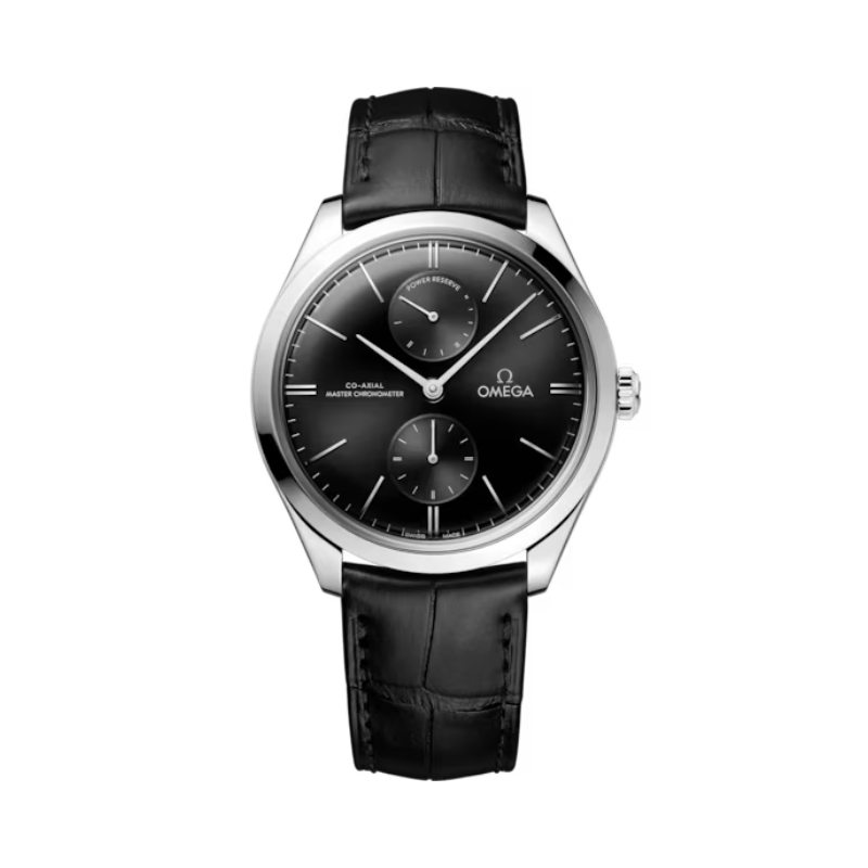 DE VILLE TRÉSOR 40 MM STAINLESS STEEL WITH BLACK DIAL