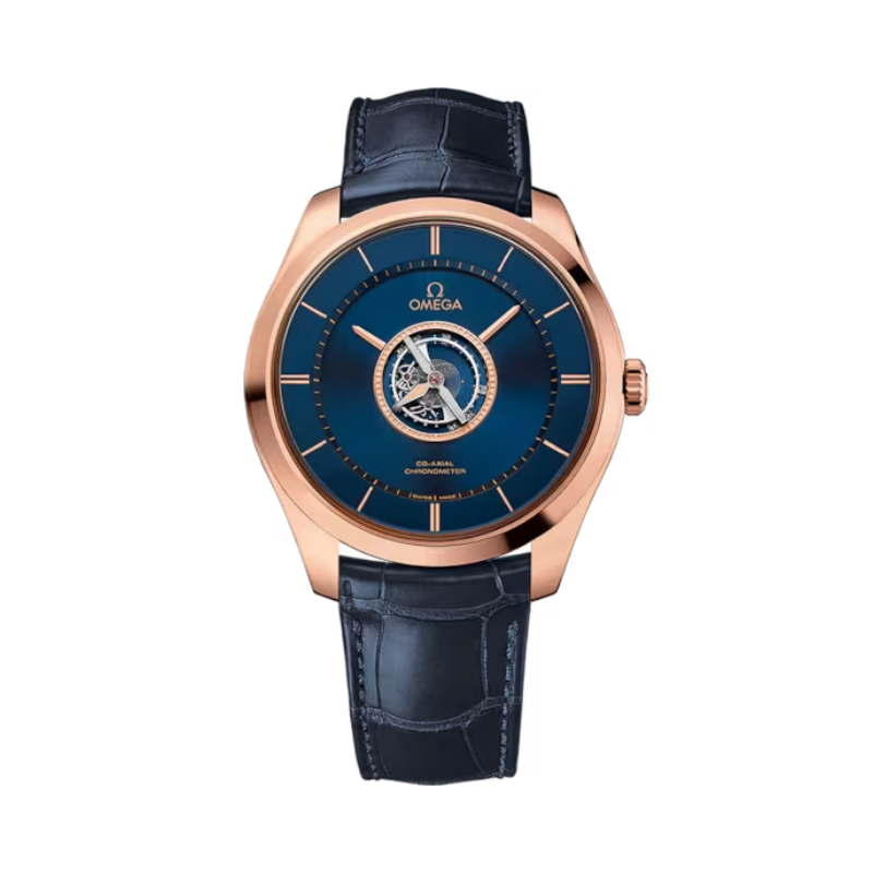 DE VILLE TOURBILLON 44 MM SEDNA™ GOLD WITH BLUE DIAL