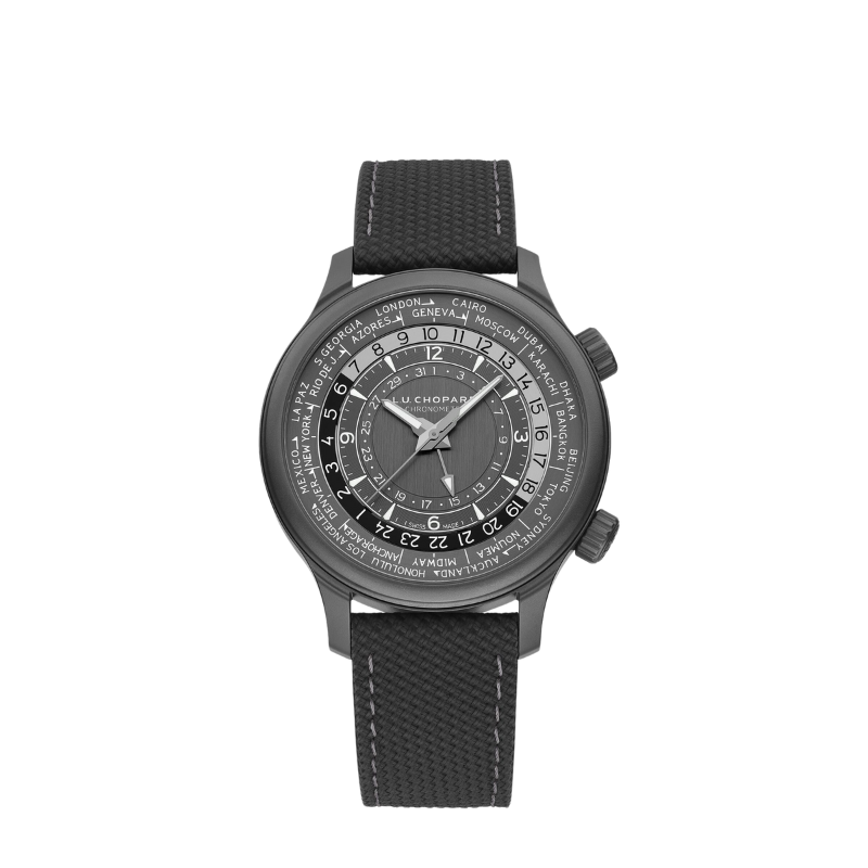 L.U.C TIME TRAVELER ONE BLACK 42 MM CERAMISED TITANIUM WITH BLACK DIAL