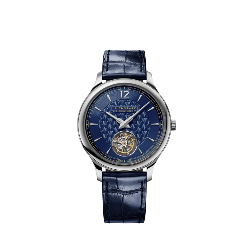 L.U.C FLYING T TWIN LIMITED EDITION 40 MM ETHICAL WHITE GOLD WITH BLUE DIAL