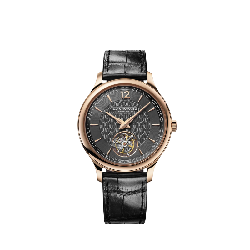 L.U.C FLYING T TWIN LIMITED EDITION 40 MM CERTIFIED FAIRMINED ETHICAL ROSE GOLD WITH RHUTHENIUM GREY DIAL