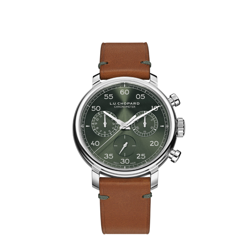 L.U.C 1963 HERITAGE CHRONOGRAPH 42 MM LUCENT STEEL™ WITH GREEN DIAL