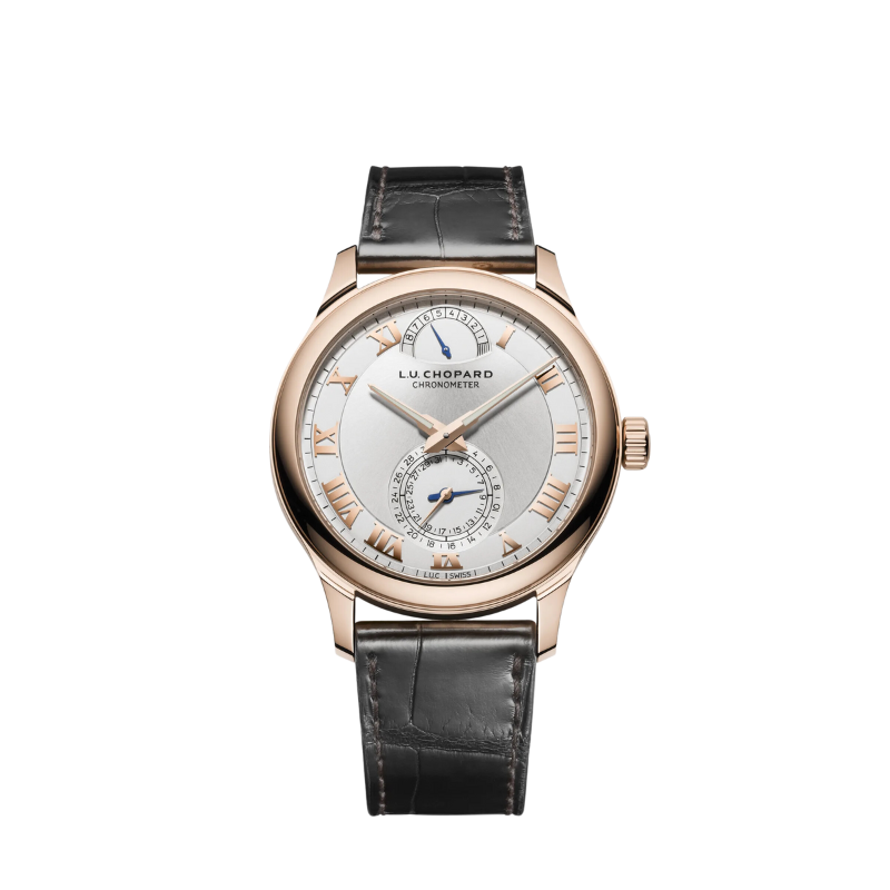 L.U.C QUATTRO 43 MM ETHICAL ROSE GOLD WITH SILVER DIAL