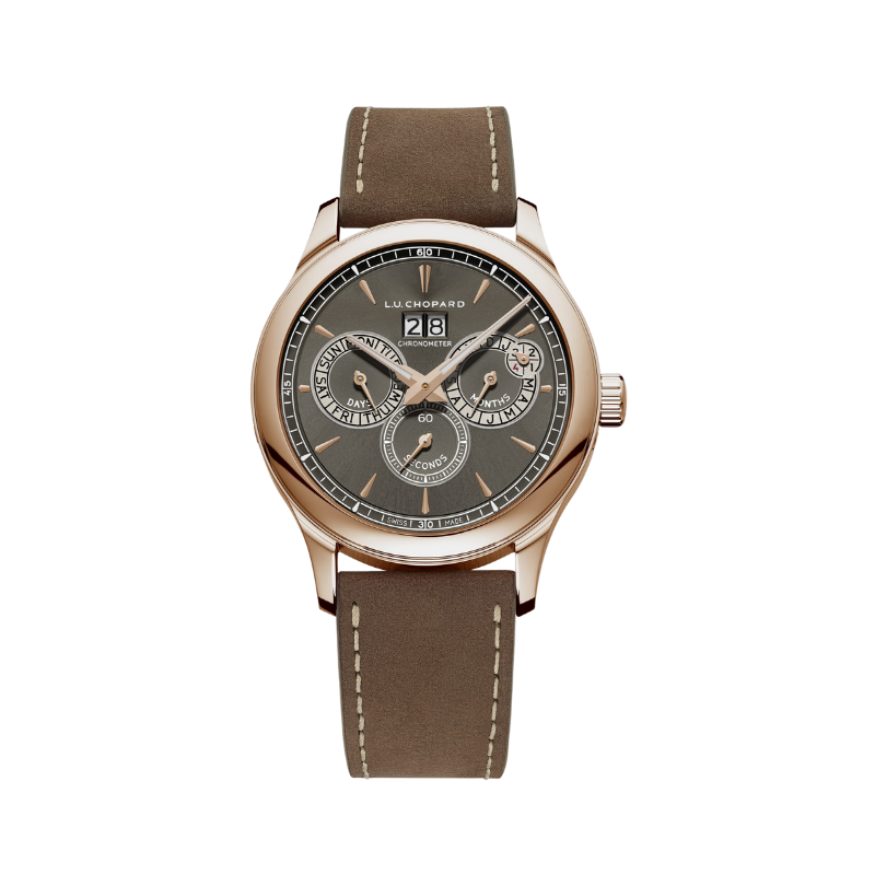 L.U.C PERPETUAL TWIN 43 MM ETHICAL ROSE GOLD WITH GREY DIAL