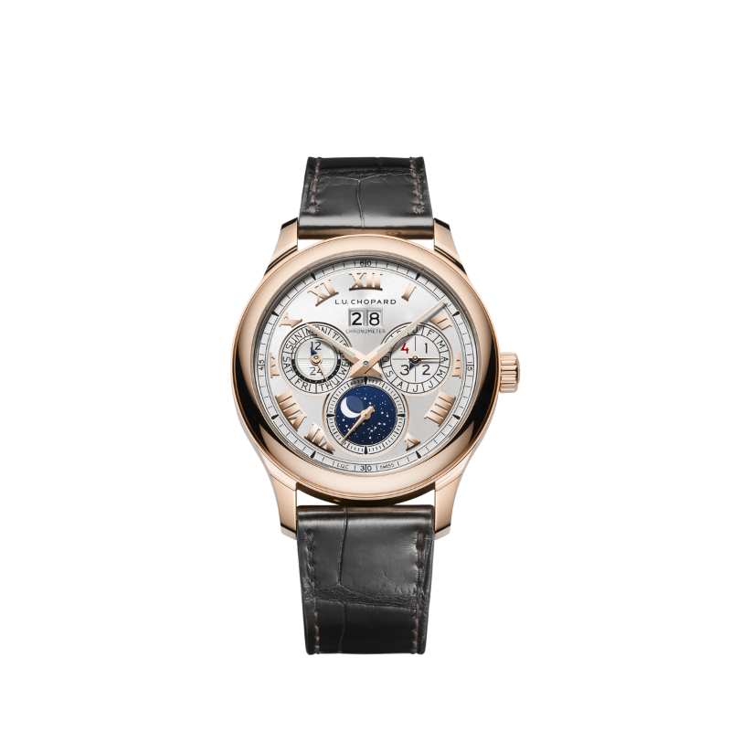 L.U.C LUNAR ONE 43 MM ETHICAL ROSE GOLD WITH SILVER DIAL