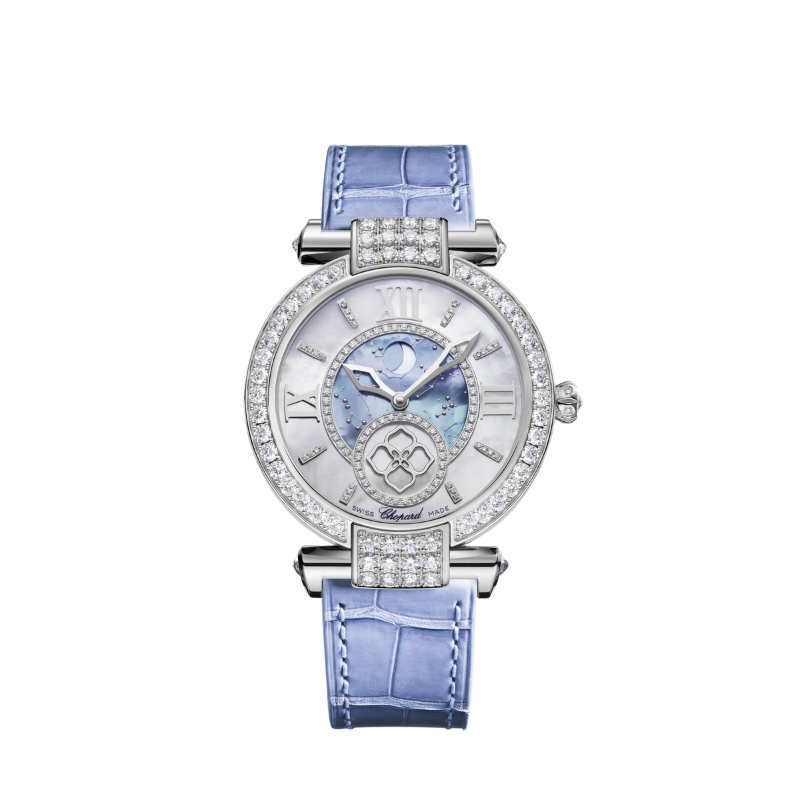 IMPERIALE MOONPHASE 36 MM ETHICAL WHITE GOLD WITH BLUE MOTHER OF PEARL DIAL