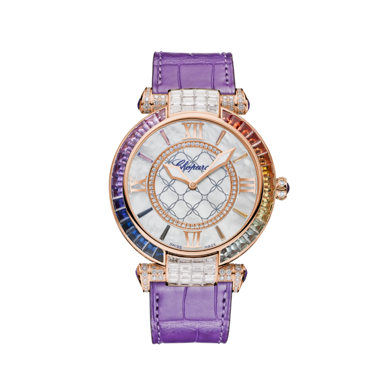 IMPERIALE JOAILLERIE RAINBOW 36 MM ETHICAL ROSE GOLD WITH MOTHER OF PEARL DIAL