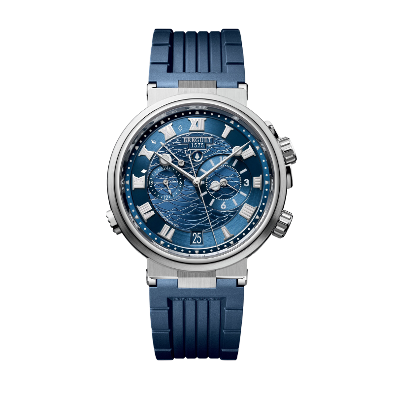 MARINE ALARME MUSICALE 5547 40 MM WHITE GOLD WITH BLUE DIAL