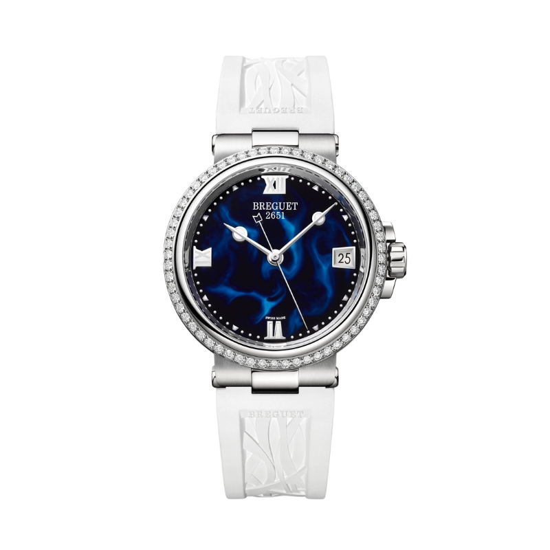 MARINE DAME 9518 34 MM STAINLESS STEEL WITH BLUE LACQUERED DIAL
