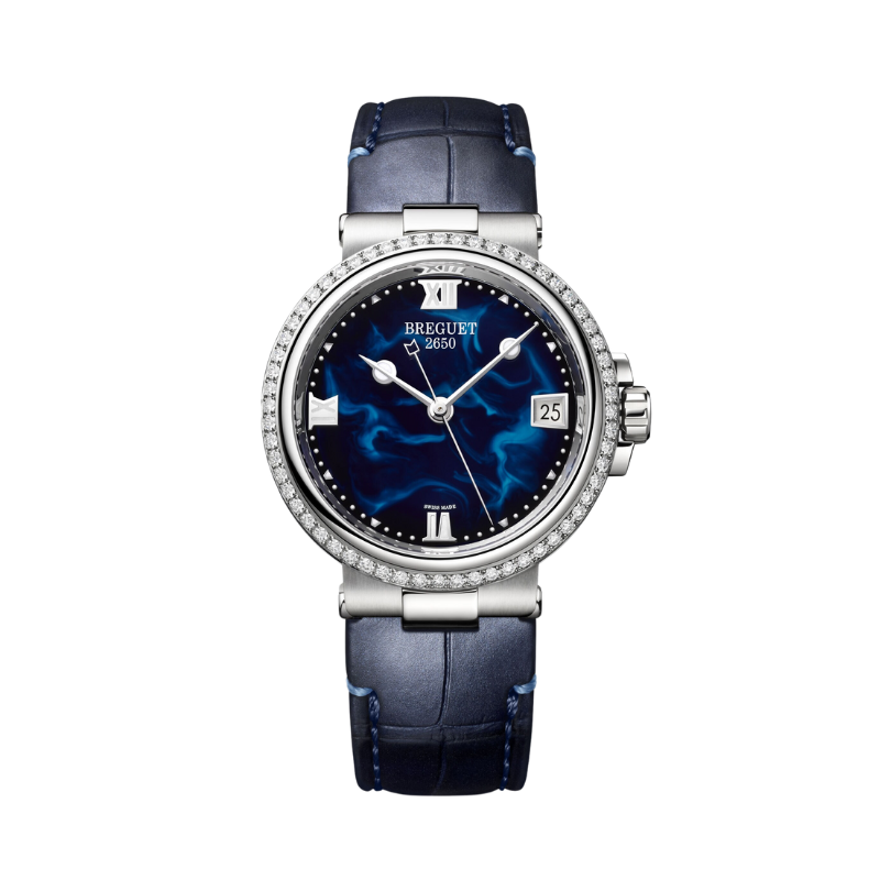 MARINE DAME 9518 34 MM STAINLESS STEEL WITH BLUE LACQUERED DIAL