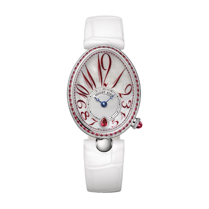 REINE DE NAPLES 8918 36 MM WHITE GOLD WITH MOTHER OF PEARL DIAL