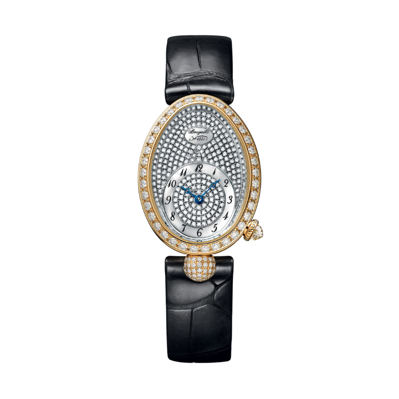 REINE DE NAPLES 8928 33 MM YELLOW GOLD WITH MOTHER OF PEARL - DIAMONDS DIAL