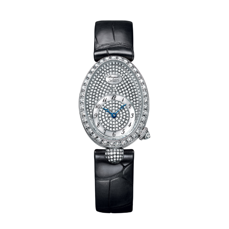 REINE DE NAPLES 8928 33 MM WHITE GOLD WITH MOTHER OF PEARL - DIAMONDS DIAL