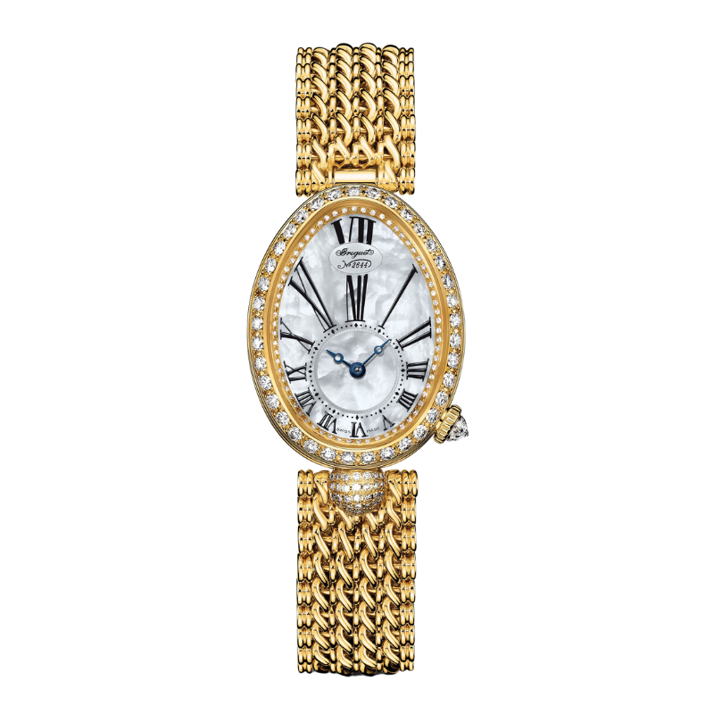 REINE DE NAPLES 8928 33 MM YELLOW GOLD WITH MOTHER OF PEARL DIAL