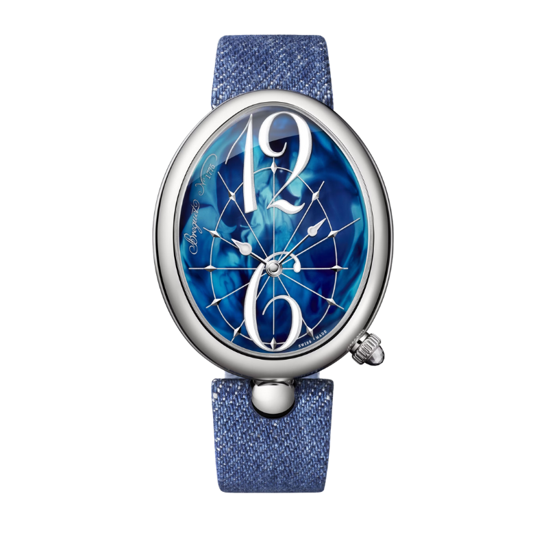 REINE DE NAPLES 8967 43 MM STAINLESS STEEL WITH BLUE MOTHER OF PEARL DIAL
