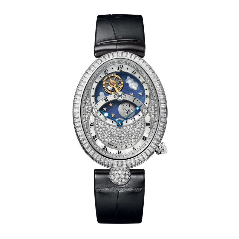 REINE DE NAPLES JOUR/NUIT 8999 42 MM 18K WHITE GOLD WITH BLUE DIAL