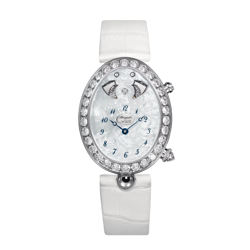 REINE DE NAPLES 8978 38 MM WHITE GOLD WITH MOTHER OF PEARL DIAL