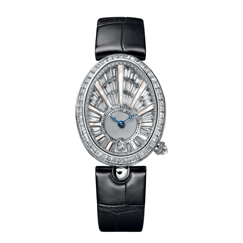 REINE DE NAPLES 8939 38 MM WHITE GOLD WITH SILVER DIAL