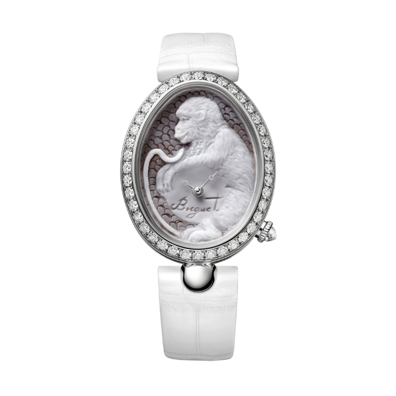 REINE DE NAPLES 8958 40 MM WHITE GOLD WITH WHITE CHINESE ZODIAC SIGN DIAL