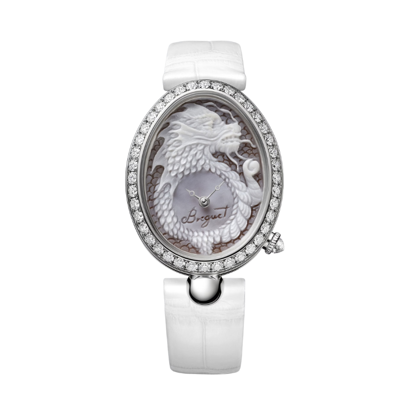 REINE DE NAPLES 8958 40 MM WHITE GOLD WITH WHITE CHINESE ZODIAC SIGN DIAL