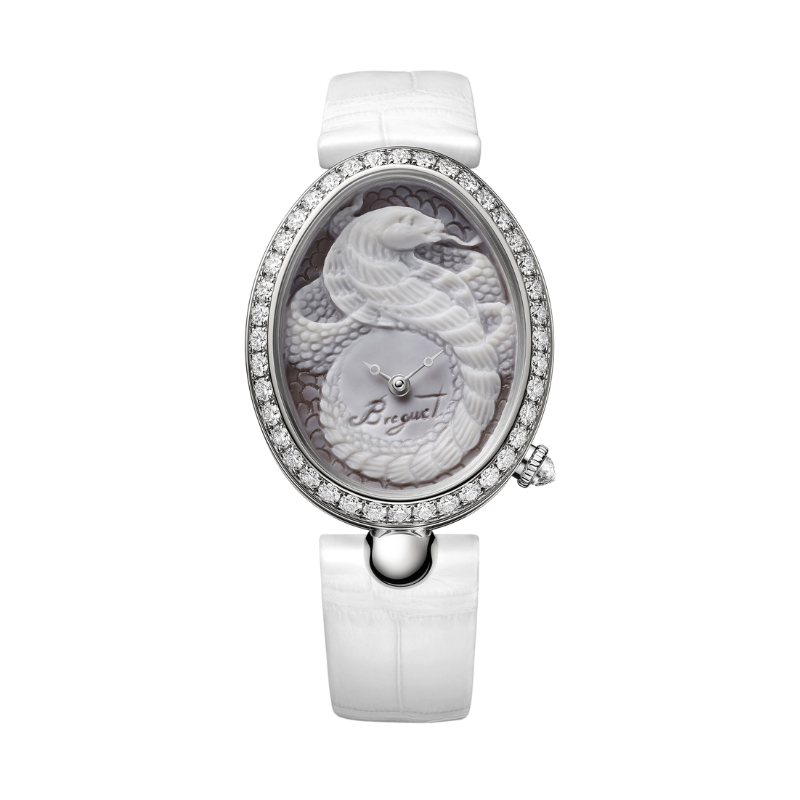 REINE DE NAPLES 8958 40 MM WHITE GOLD WITH WHITE CHINESE ZODIAC SIGN DIAL