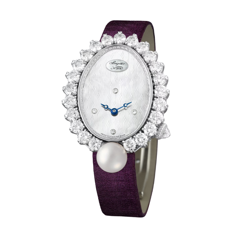 PERLES IMPERIALES GJ29BB89245D58 34 MM WHITE GOLD WITH MOTHER OF PEARL DIAL