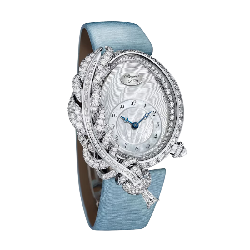 PLUMES GJ15BB89240DD8 34 MM WHITE GOLD WITH MOTHER OF PEARL DIAL