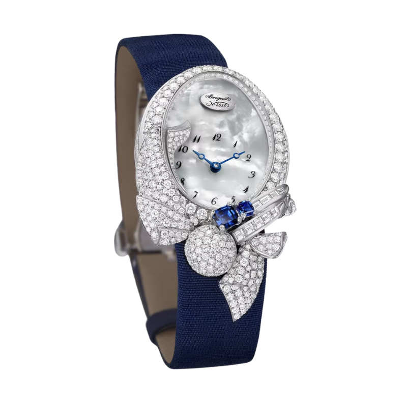 LES VOLANTS DE LA REINE GJ28BB8924DDS8 34 MM WHITE GOLD WITH MOTHER OF PEARL DIAL