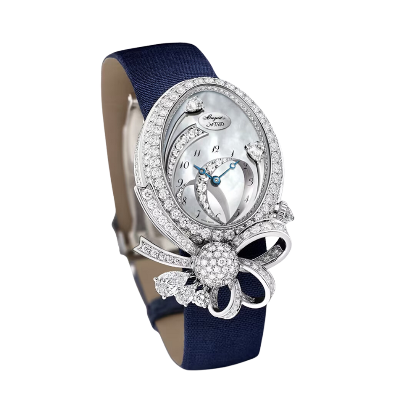 DESIR DE LA REINE GJ27BB8924DDD8 33 MM WHITE GOLD WITH MOTHER OF PEARL DIAL