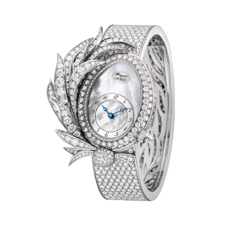 PLUMES GJE15BB20.8924M01 33 MM WHITE GOLD WITH MOTHER OF PEARL DIAL