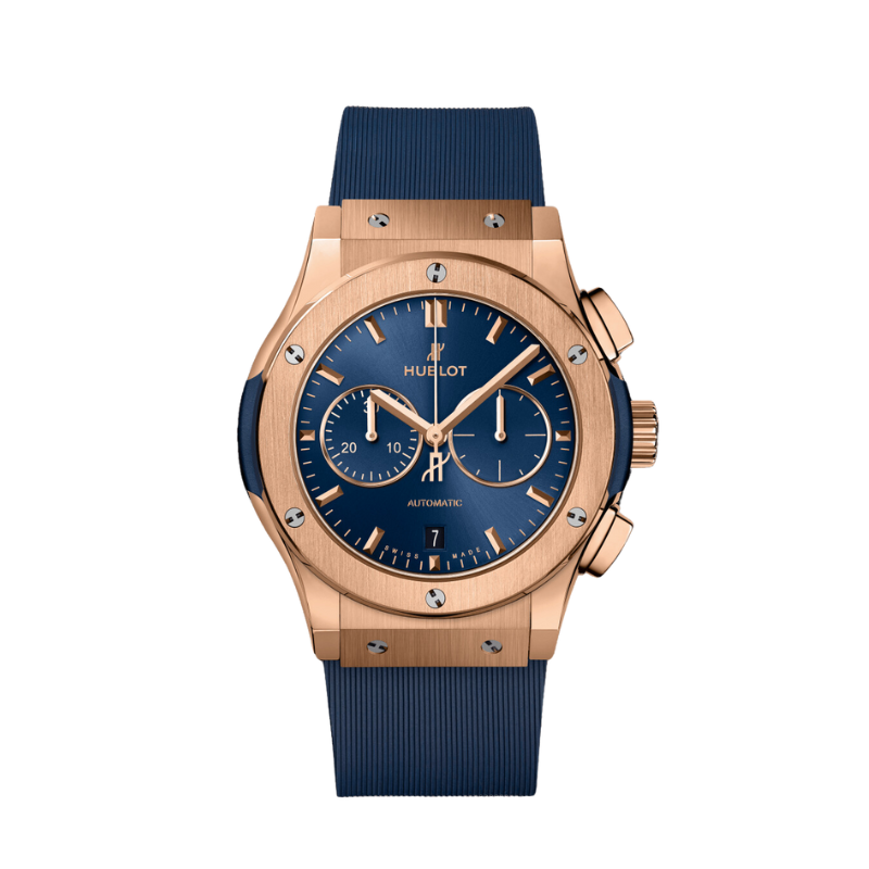 CLASSIC FUSION 42MM CHRONOGRAPH KING GOLD BLUE