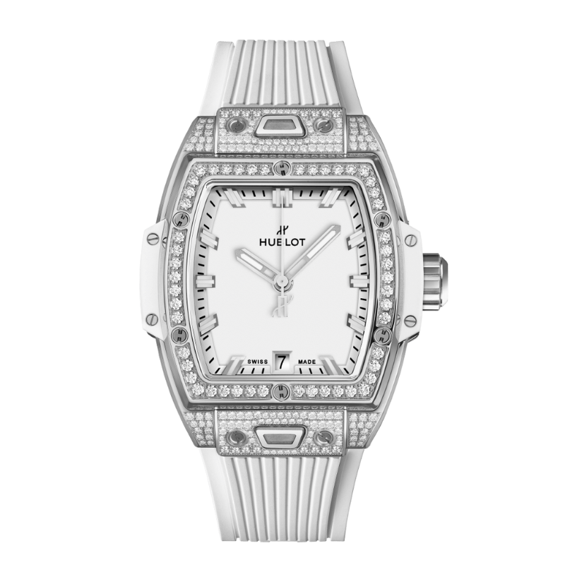 SPIRIT OF BIG BANG 39 MM TITANIUM WHITE PAVÉ