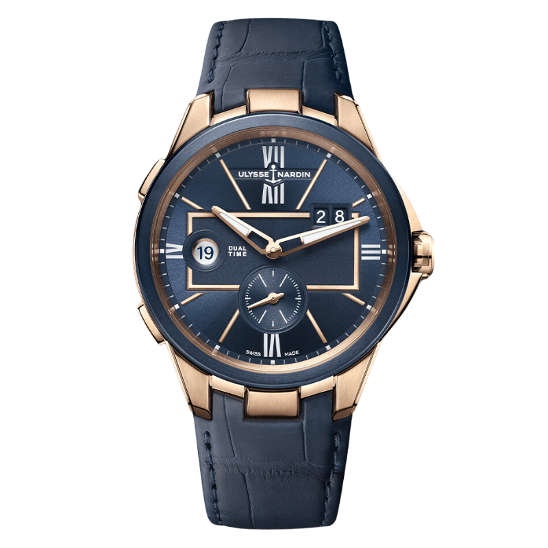 BLAST DUAL TIME 42 MM ROSE GOLD WITH BLUE DIAL