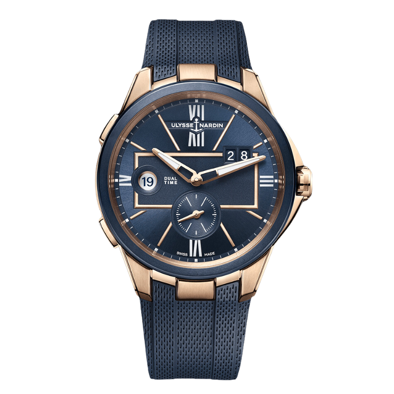 BLAST DUAL TIME 42 MM ROSE GOLD WITH BLUE DIAL