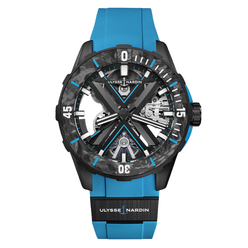 DIVER X SKELETON AZURE 44 MM TITANIUM WITH OPENWORKED DIAL