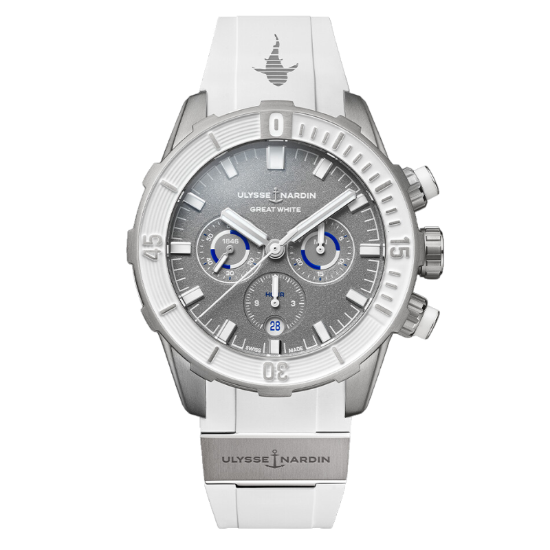 DIVER CHRONOGRAPH GREAT WHITE 44 MM GREY TITANIUM WITH GREY DIAL